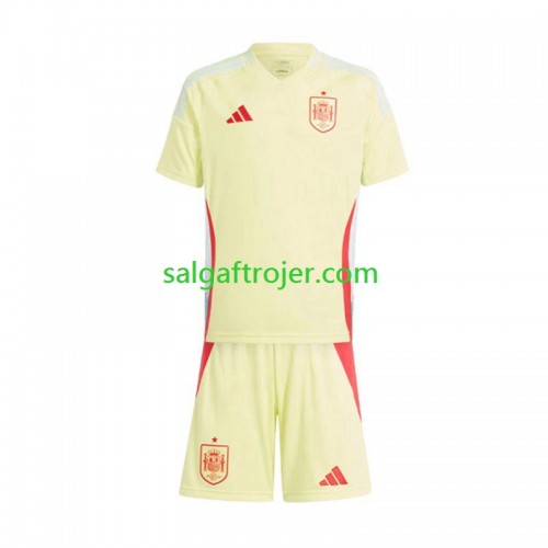 Spanien Fodboldtrøjer Børn Udebanesæt EM 2024 Kort ærmer Spanien Fodboldtrøjer Børn Udebanesæt EM 2024 Kort ærmer